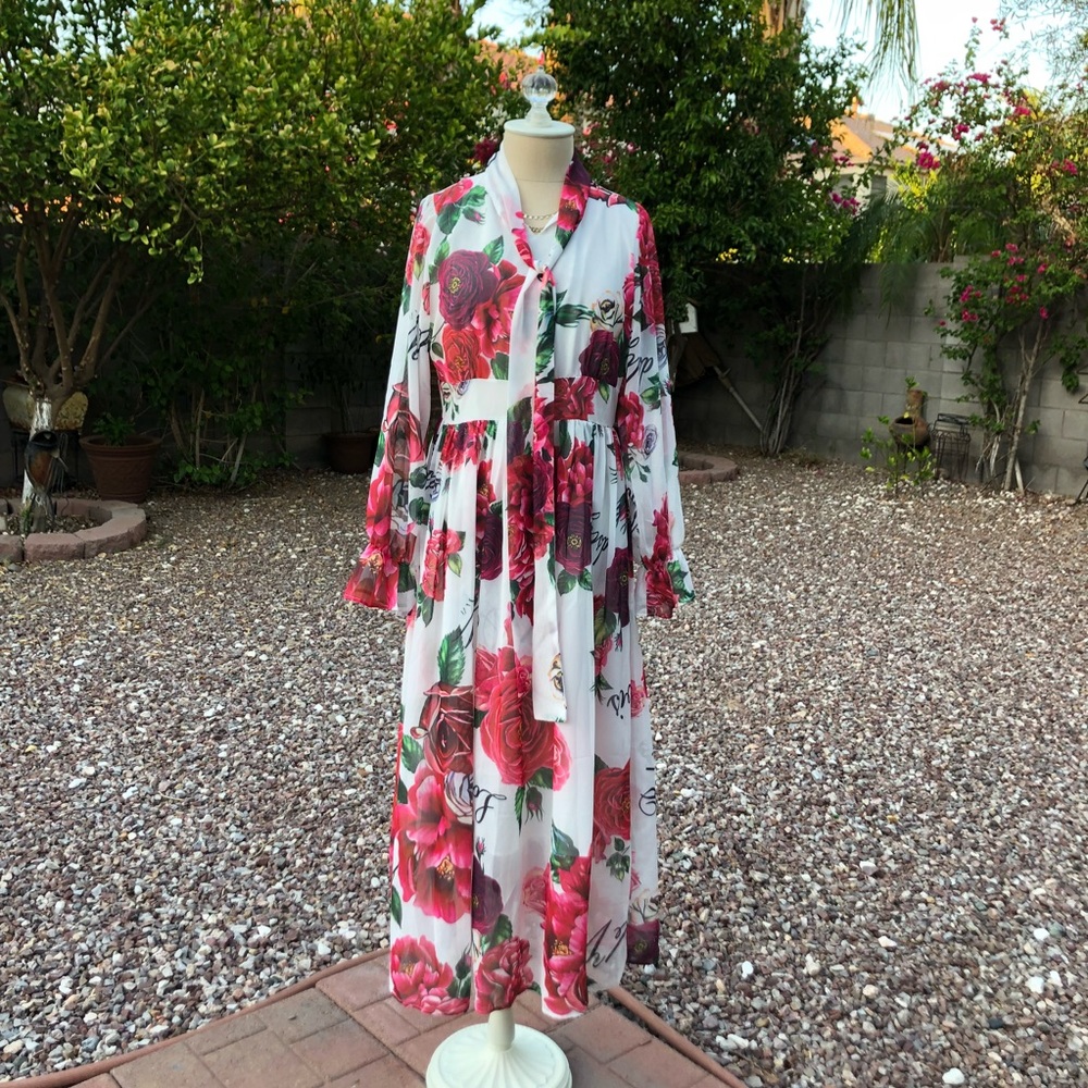 boutique floral long dress